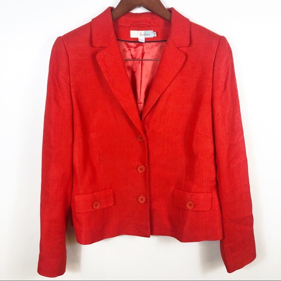 Boden Jackets & Blazers - BODEN Classic Red Linen Blazer Suit Jacket 10